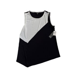 Alfani Printed-Front Asymmetrical Tan Deep‎ Black M